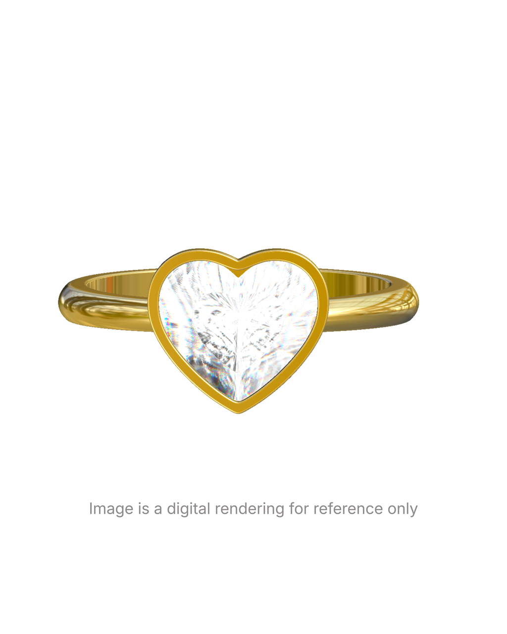CORNELIA - Heart Bezel Solitaire Setting
