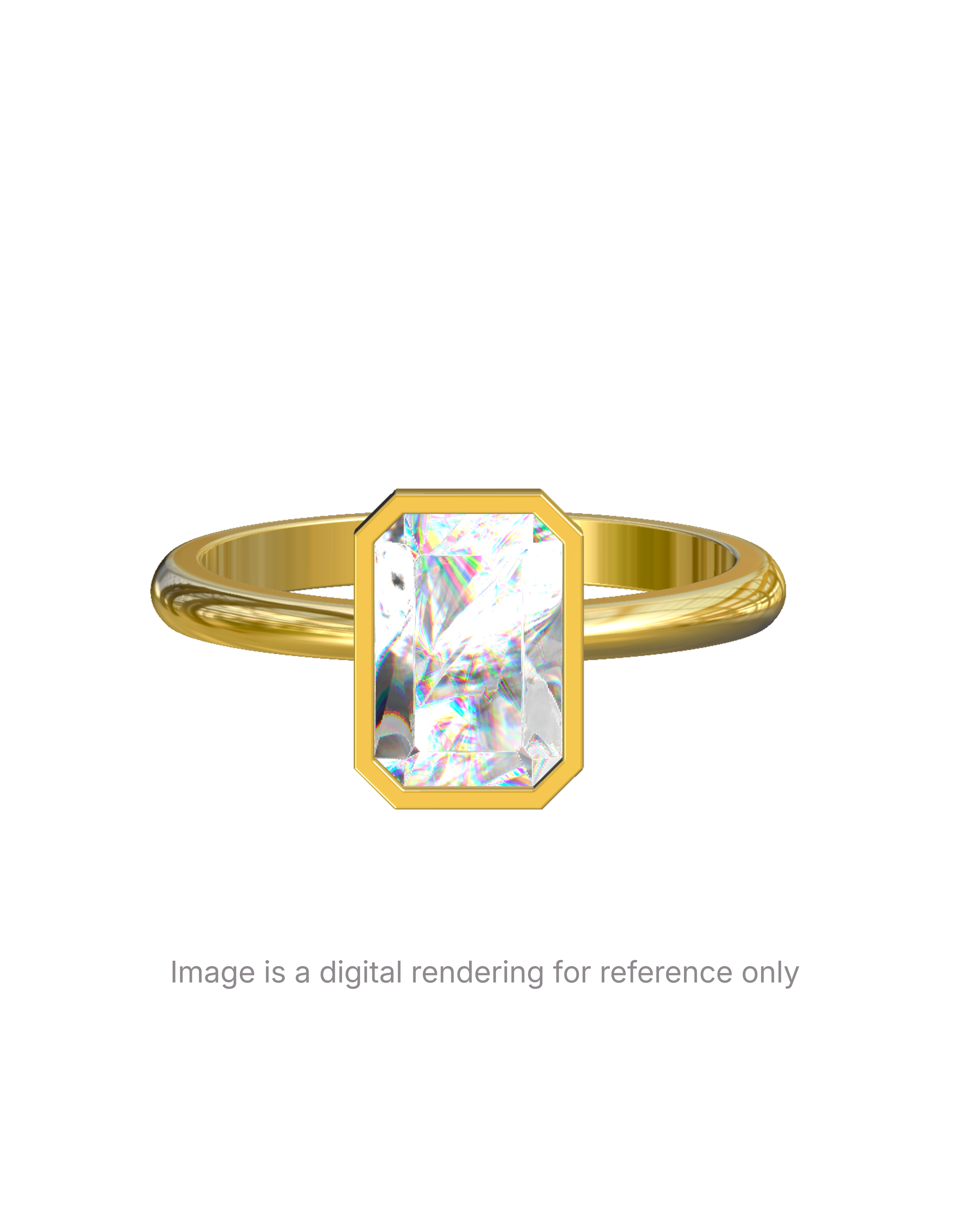 Alisson – Emerald Bezel Solitaire