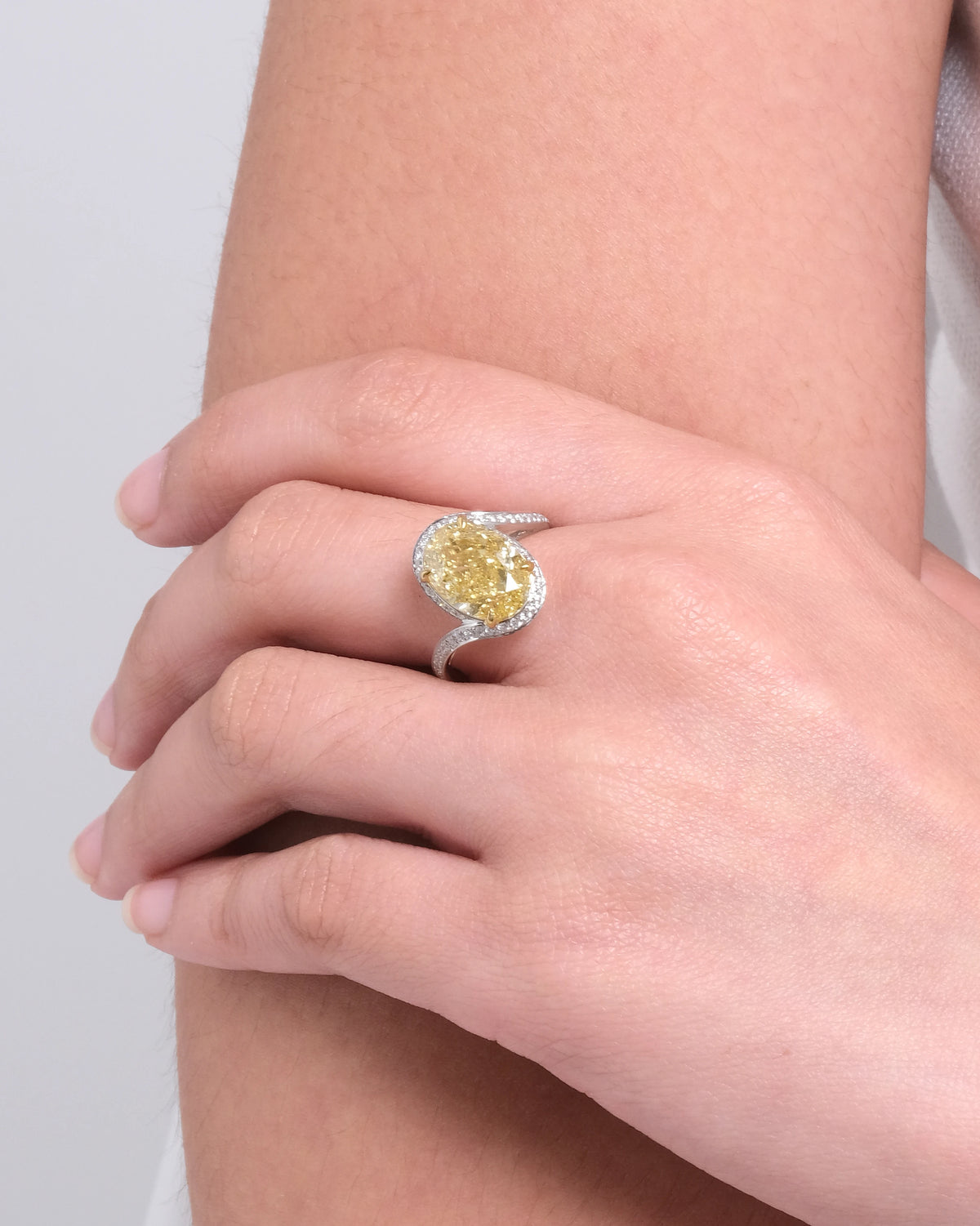 Elvoria Yellow Lab-Grown Diamond Ring (4.86 ct tw.)