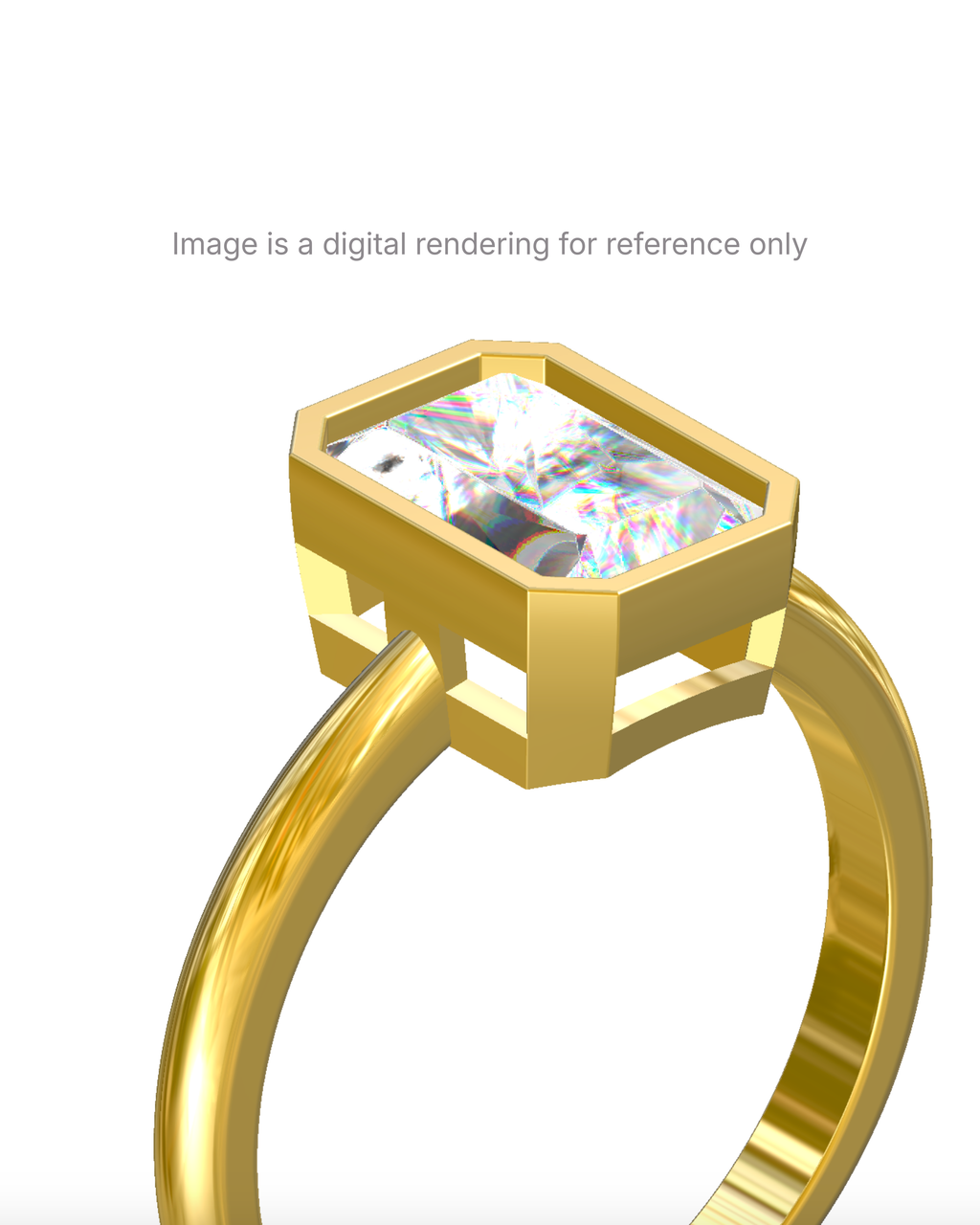 Alisson – Emerald Bezel Solitaire