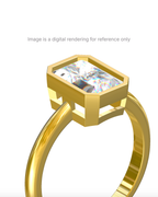 Emerald  Cut Bezel Solitaire Setting