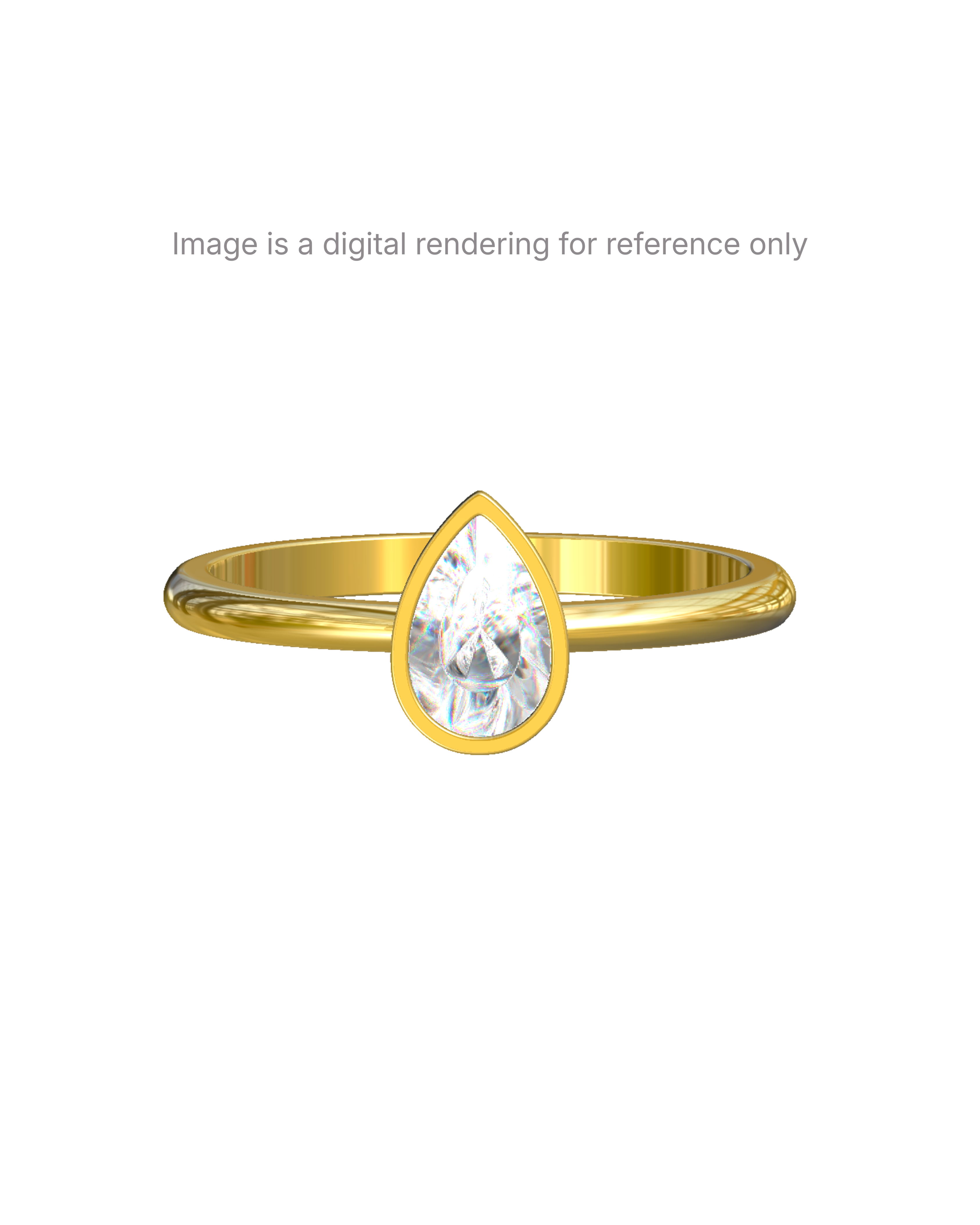 Bonnie – Pear Bezel Solitaire