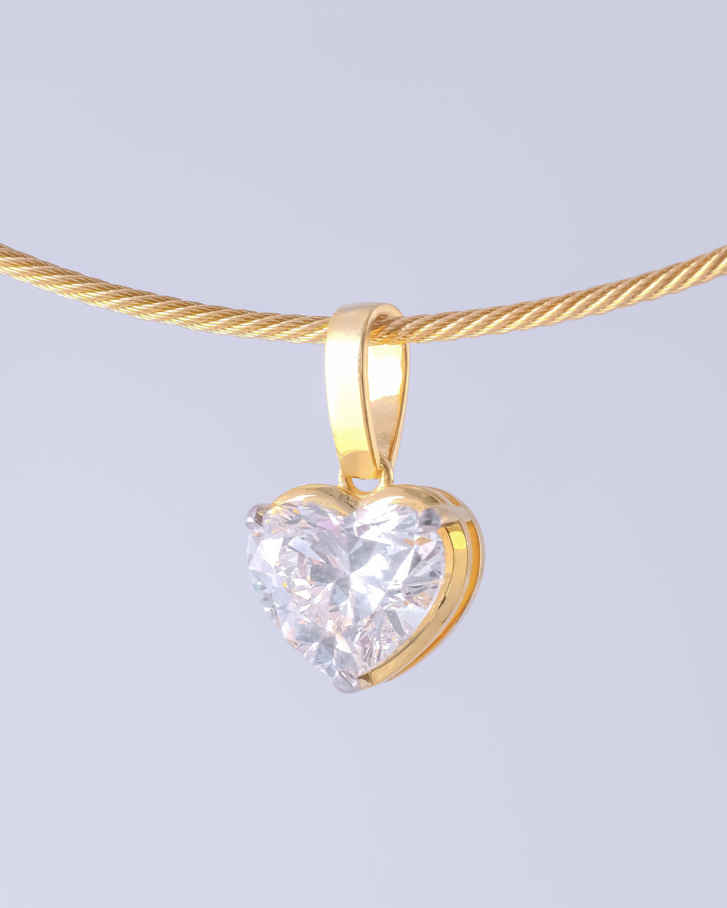 Solis Avoir Heart Solitaire Pendant