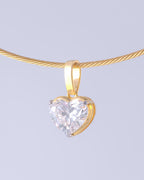 Solis Avoir Heart Solitaire Pendant