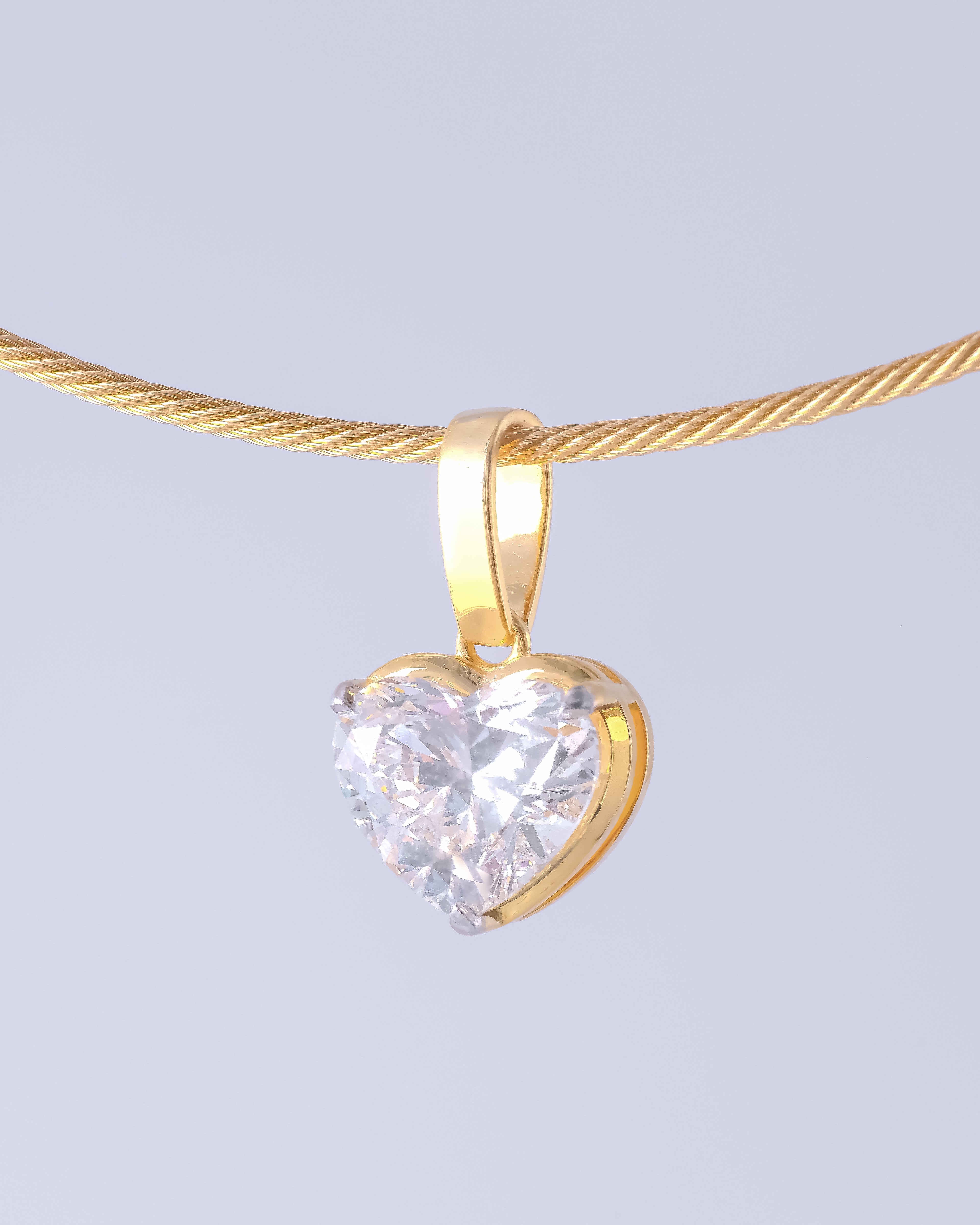 Solis Avoir Heart Solitaire Pendant