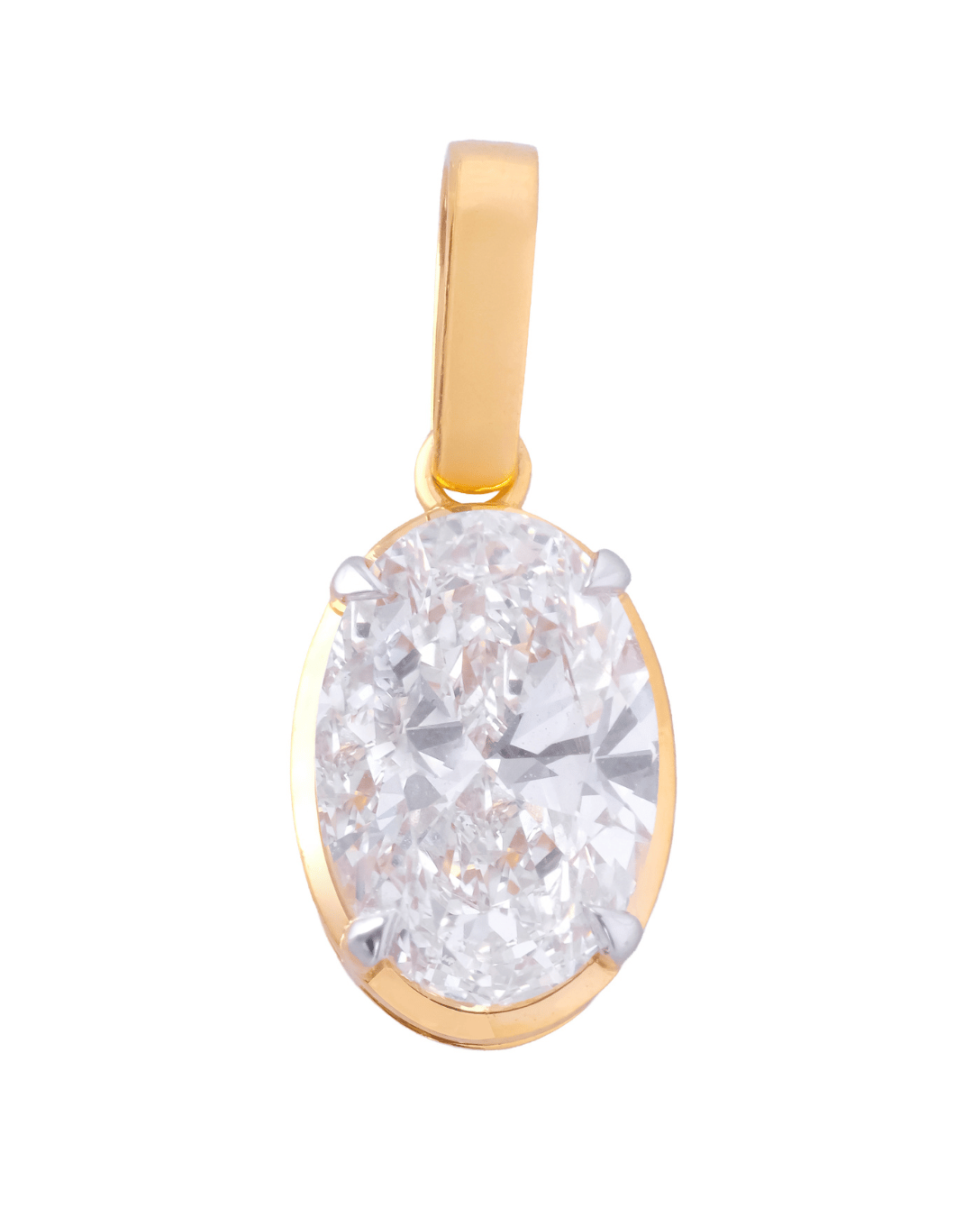Solis Avoir Oval Lab-Grown Diamond Solitaire Pendant (3.03ct tw.)