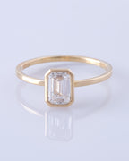 Emerald  Cut Bezel Solitaire Setting