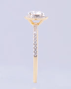 Chiara - Round Halo with Pavé Band Setting