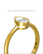 Pear Cut Bezel Solitaire Setting