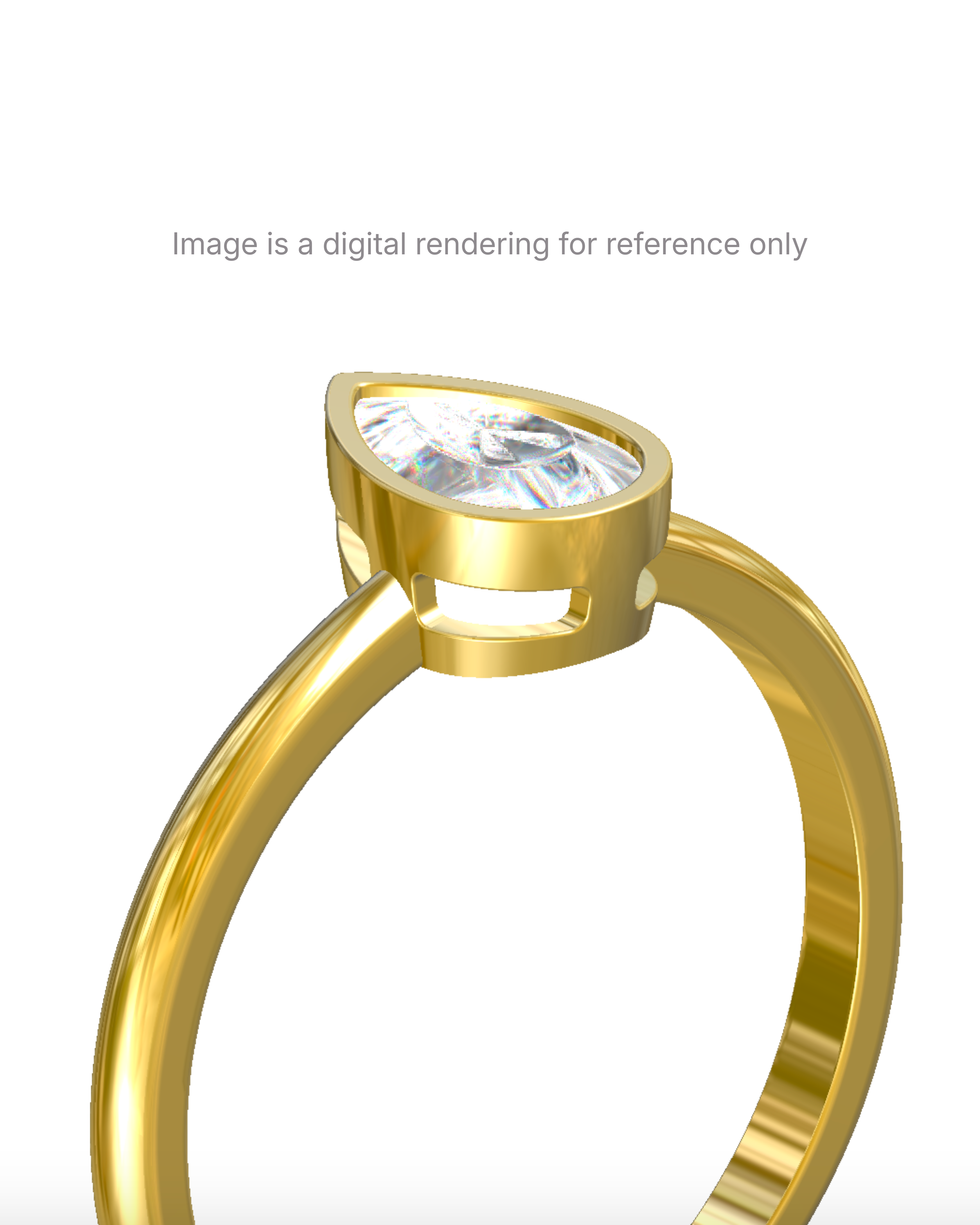 Bonnie – Pear Bezel Solitaire