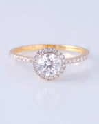Chiara - Round Halo with Pavé Band Setting