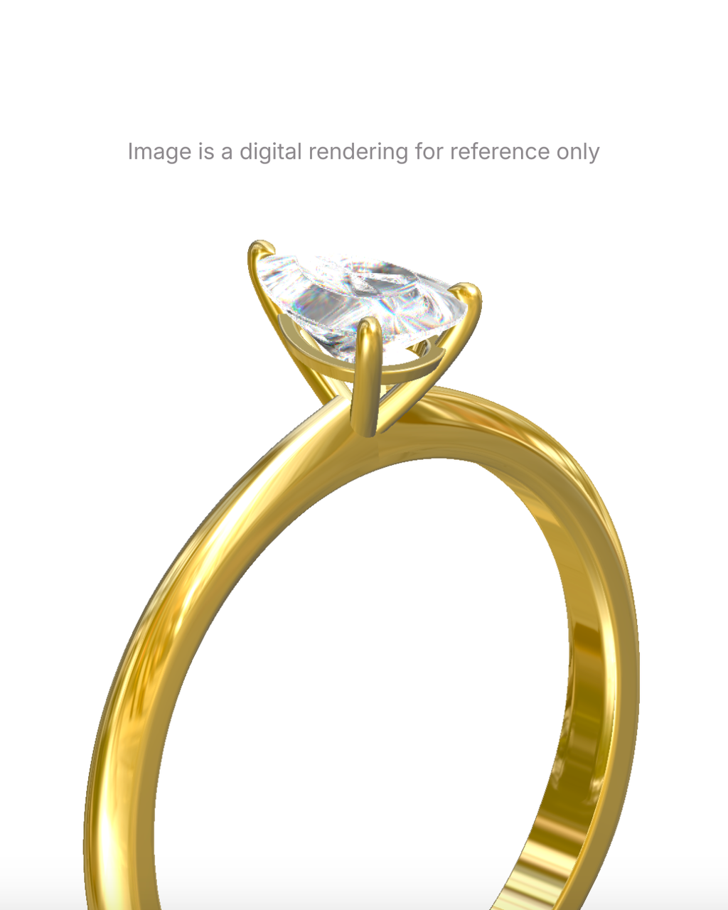 Bonnie - Pear Solitaire Setting