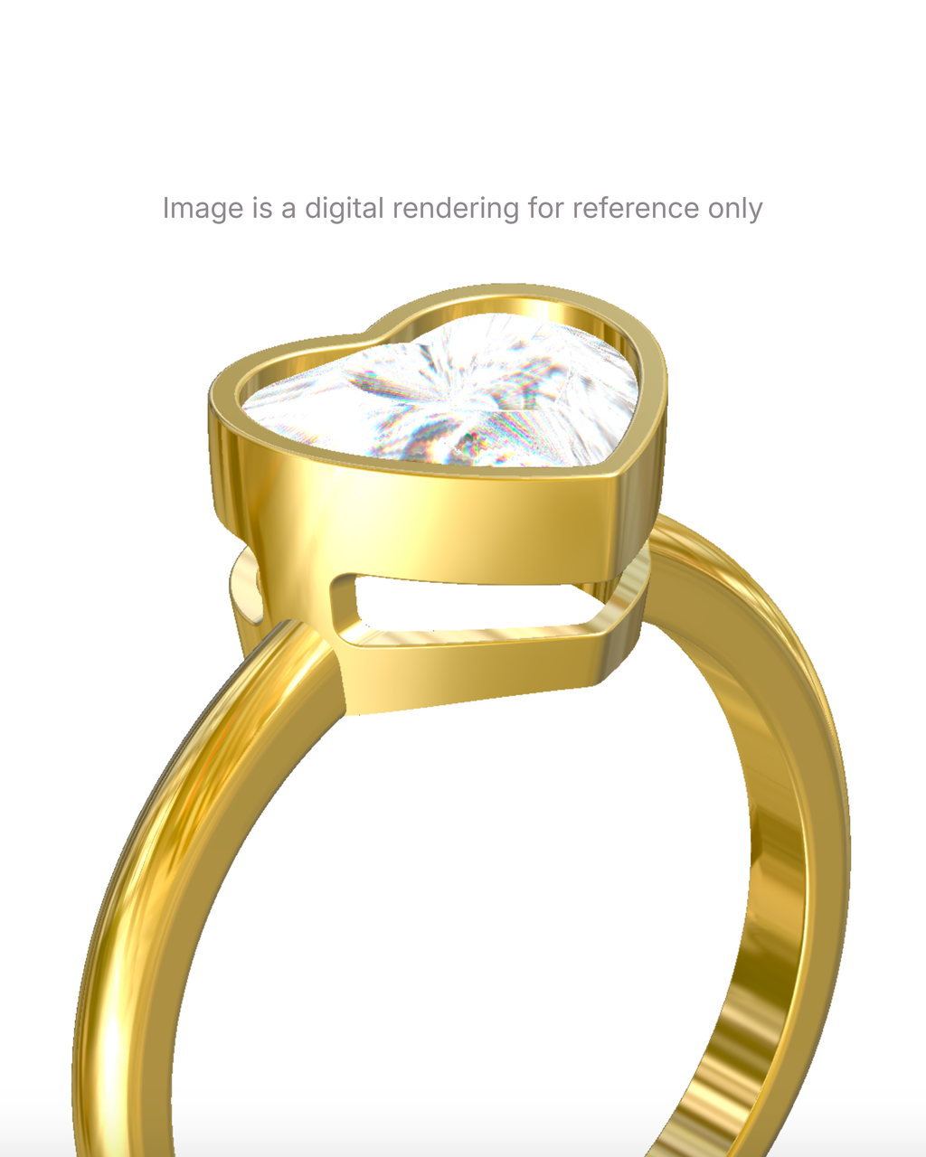 CORNELIA - Heart Bezel Solitaire Setting