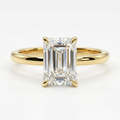 Alisson - Emerald  Hidden Halo Setting