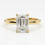 Alisson - Emerald  Hidden Halo Setting