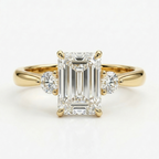 Emerald Cut Trilogy Setting