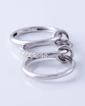 Avari Trio Link Pavé Diamond Ring