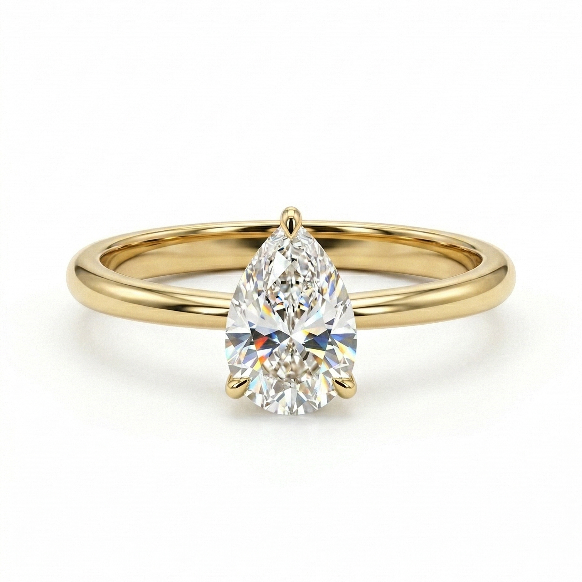 Bonnie - Pear Solitaire Setting