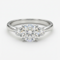 Round Cut Trilogy Setting