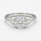 Round Cut Trilogy Setting