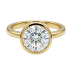 Round Cut Bezel Solitaire Setting