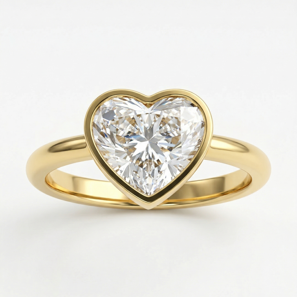 Heart Cut Bezel Solitaire Setting
