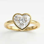 Heart Cut Bezel Solitaire Setting