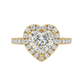 Cornelia - Heart Halo with Pavé Band Setting