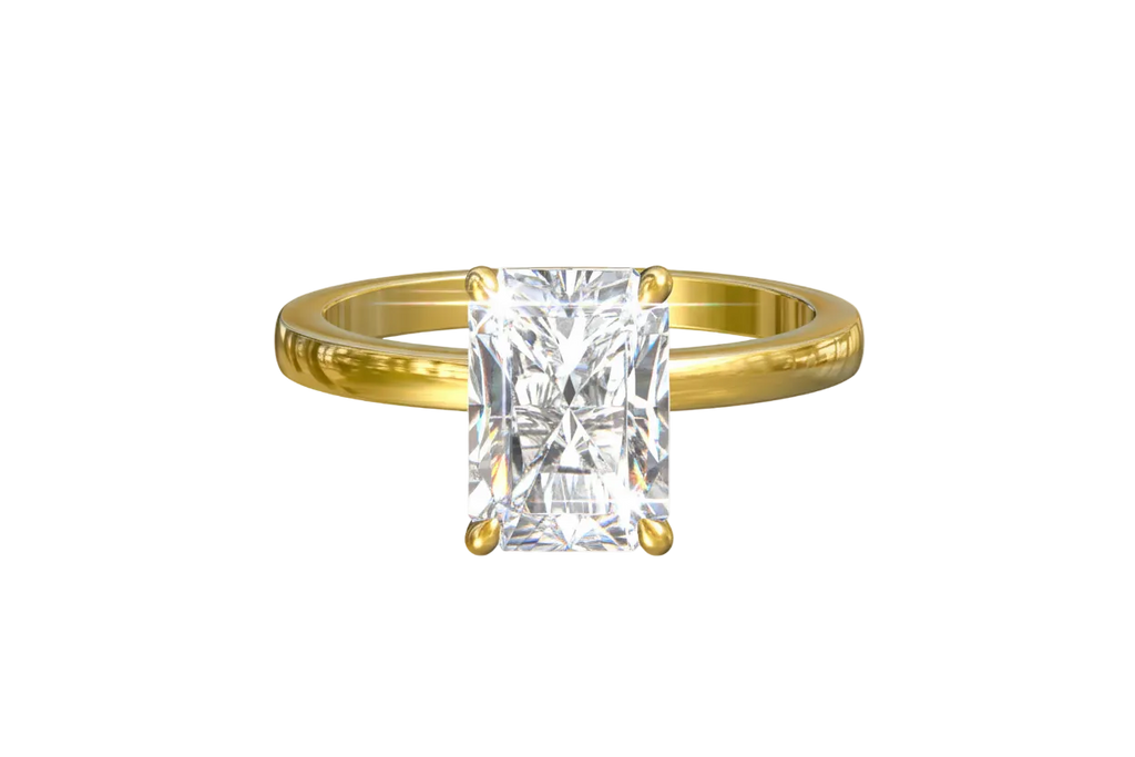 Alisson - Emerald  Hidden Halo Setting