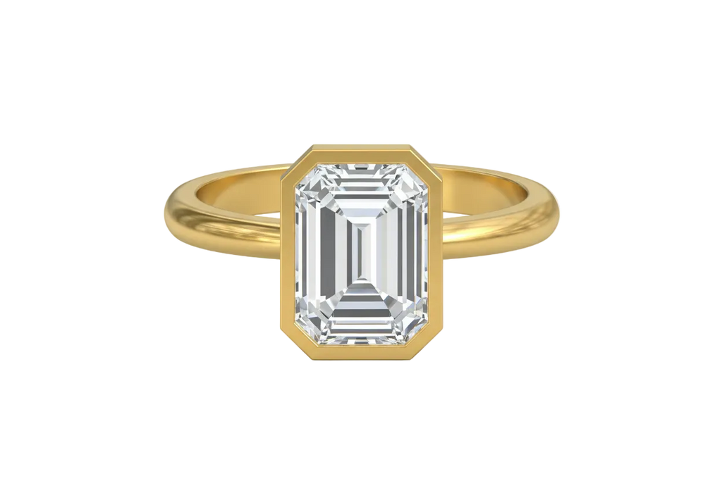 Alisson – Emerald Bezel Solitaire