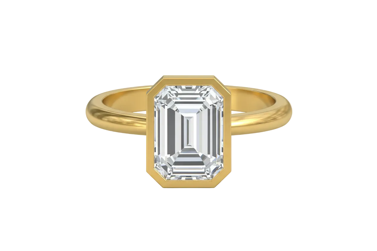 Alisson – Emerald Bezel Solitaire