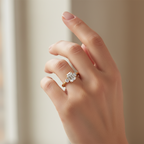 Emerald Cut Trilogy Setting