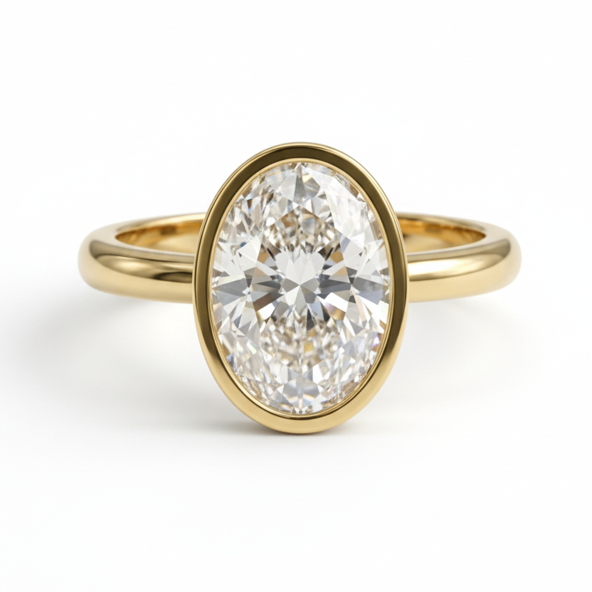 Eulia – Oval Bezel Solitaire