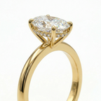 Oval Cut Hidden Halo Setting