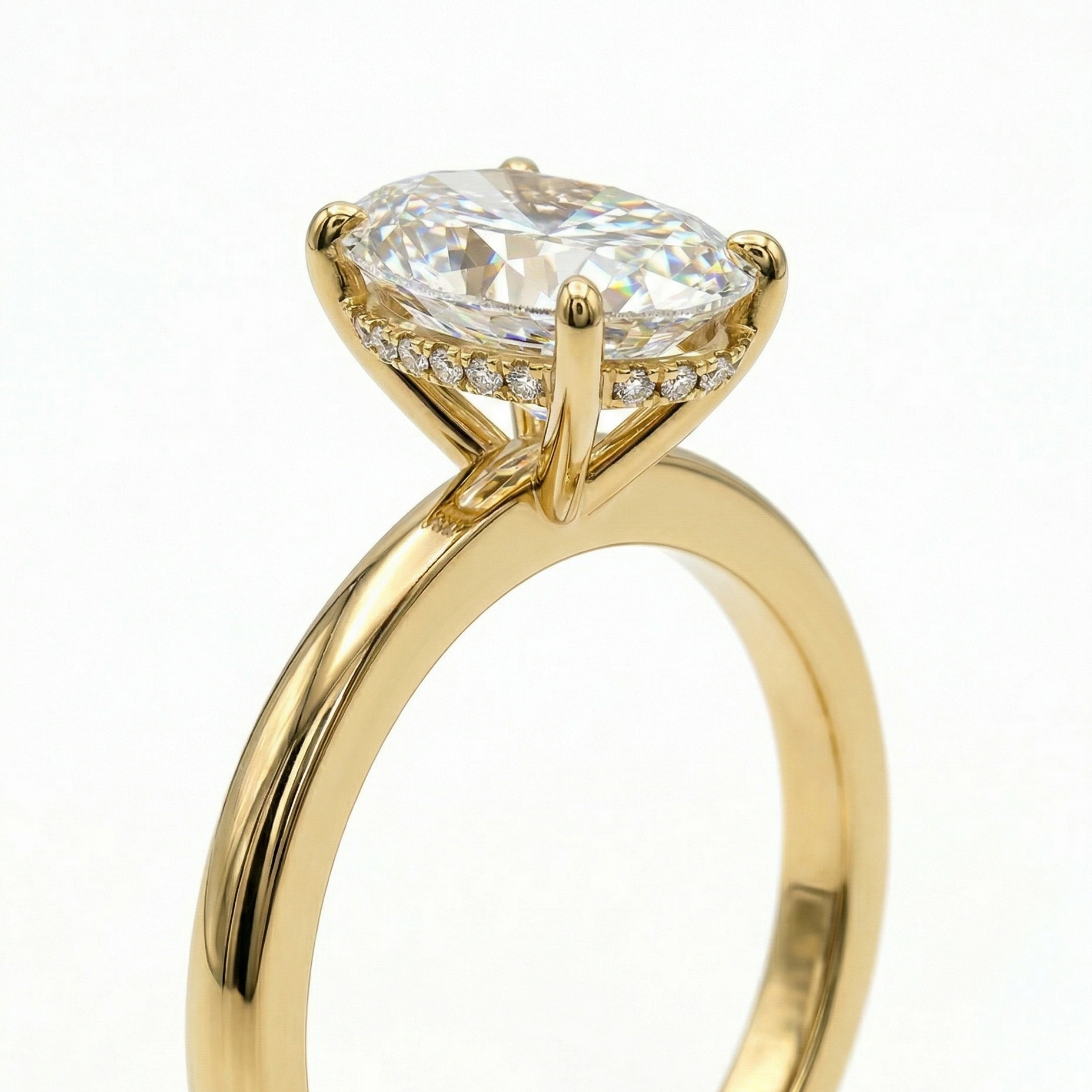 Eulia - Oval Hidden Halo Setting