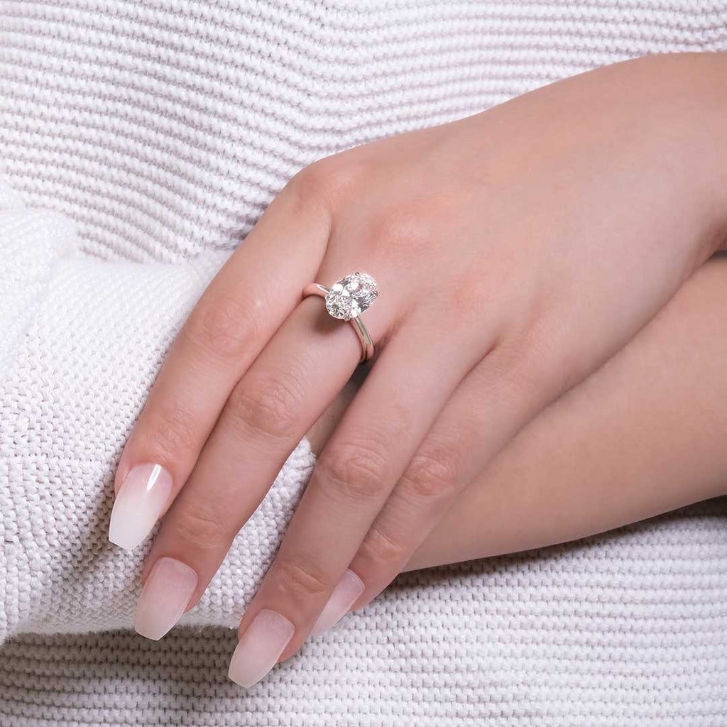 3.0 Carat Oval Eulia Engagement Ring