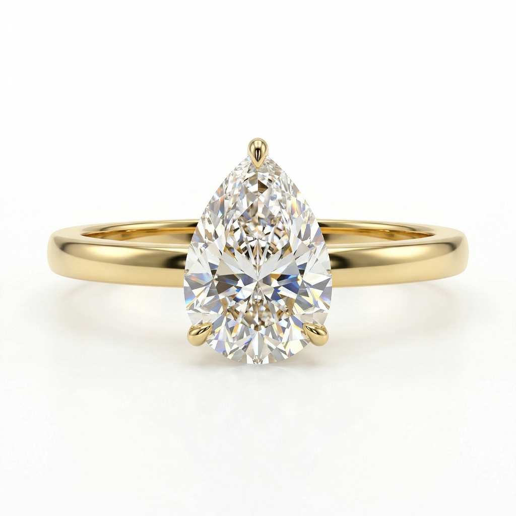 Bonnie - Pear Hidden Halo Setting