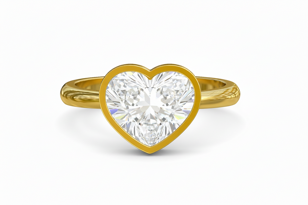 CORNELIA - Heart Bezel Solitaire Setting