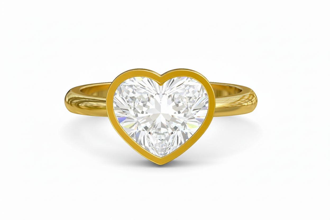 CORNELIA - Heart Bezel Solitaire Setting