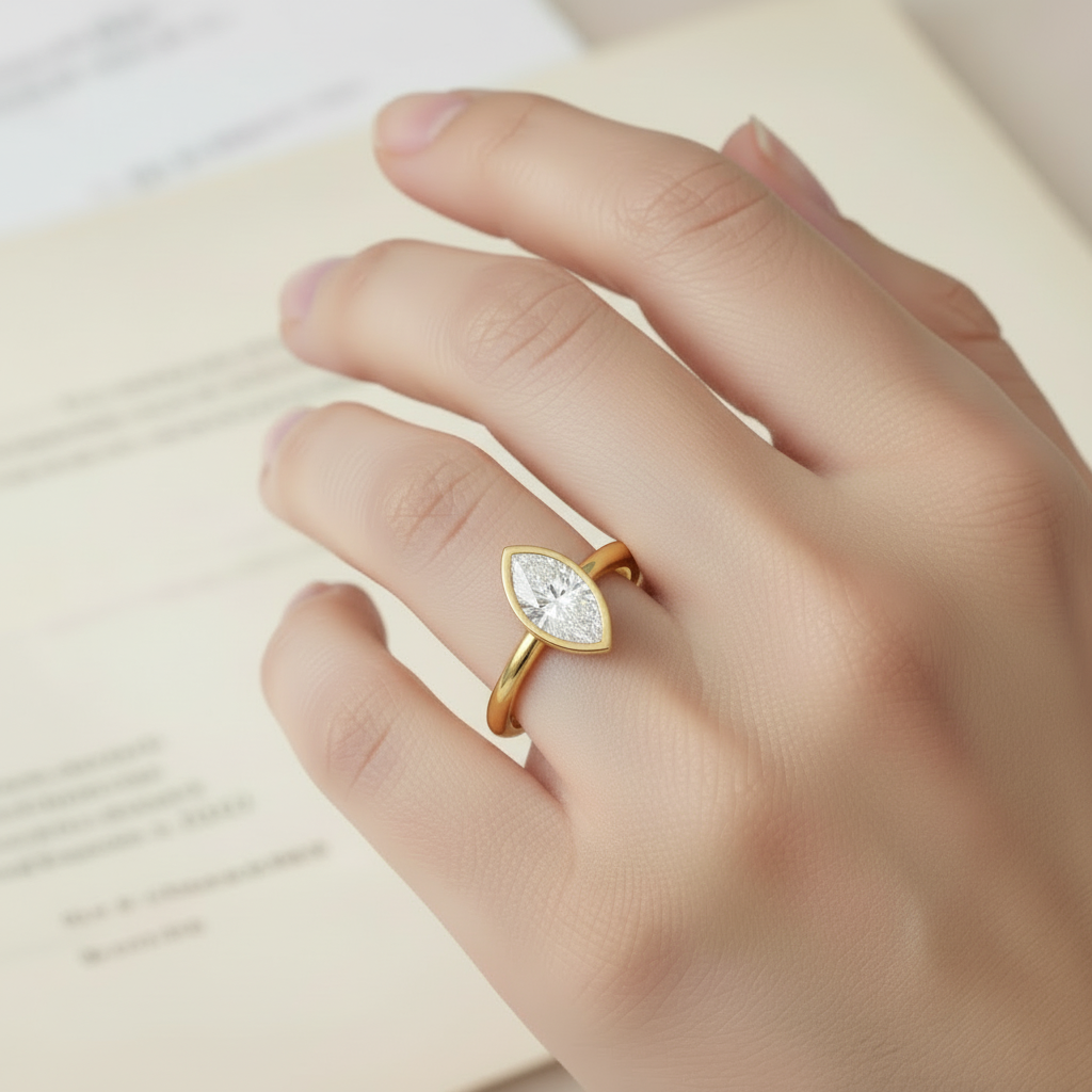 Winona – Marquise Bezel Solitaire