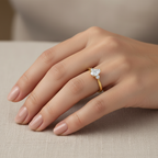 Pear Cut Trilogy Setting