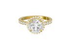 Chiara - Round Halo with Pavé Band Setting