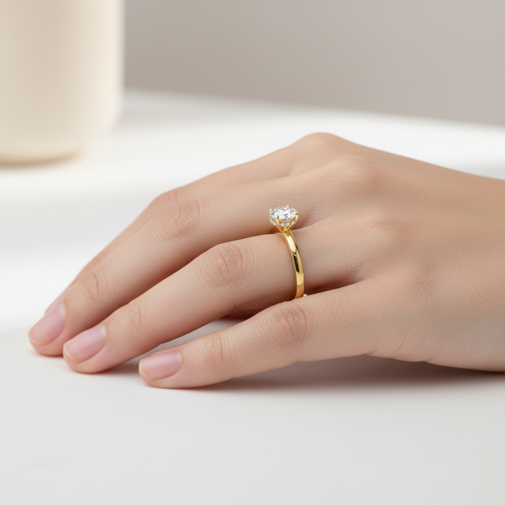 Chiara -Round Hidden Halo Setting