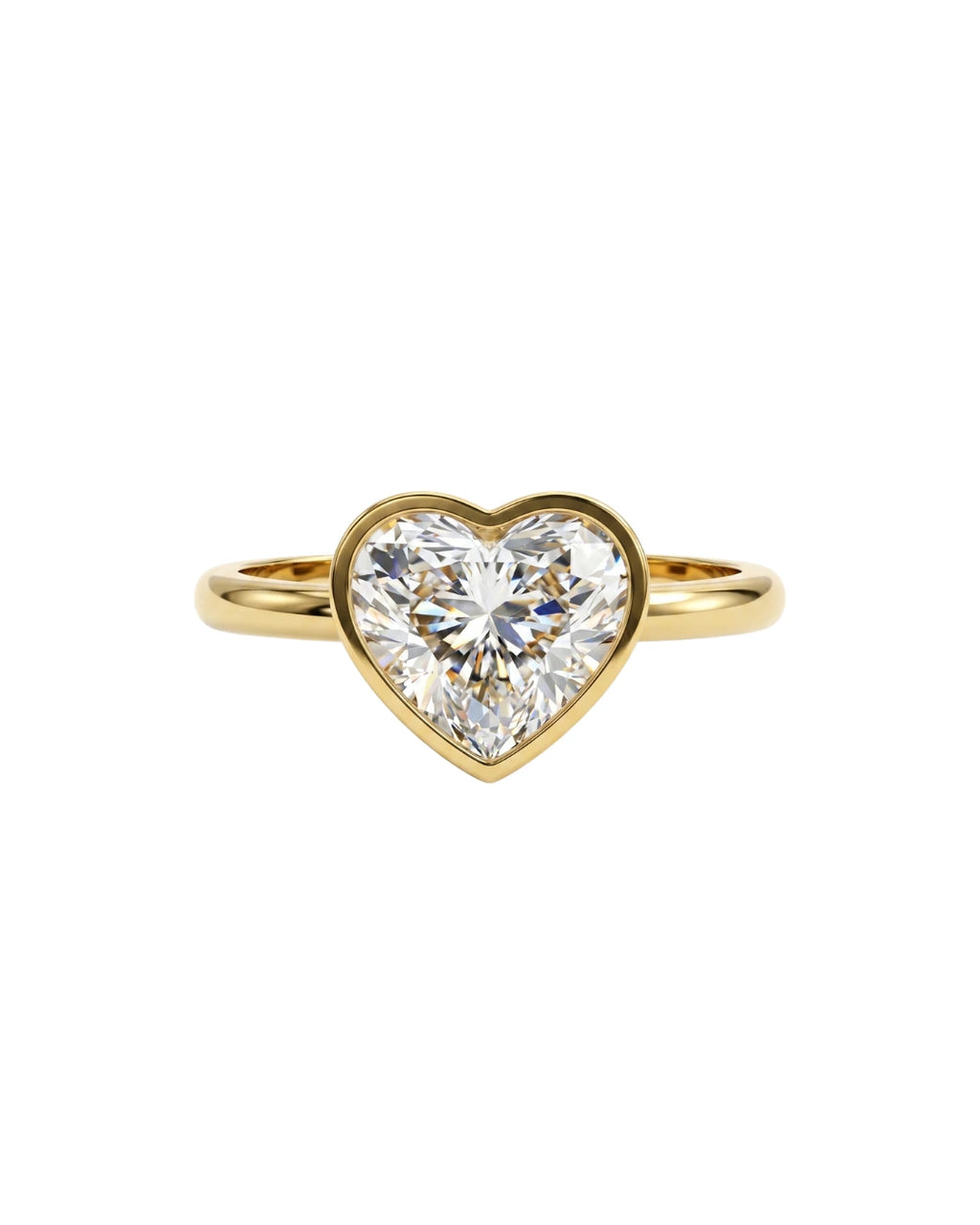 Heart Cut Bezel Solitaire Setting