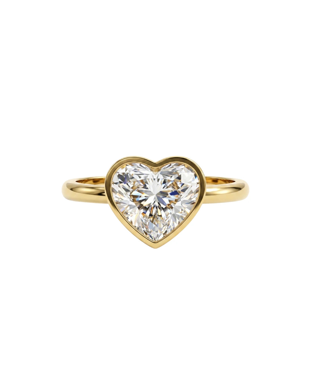 Heart Cut Bezel Solitaire Setting