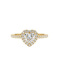 Heart Halo with Pavé Band Setting