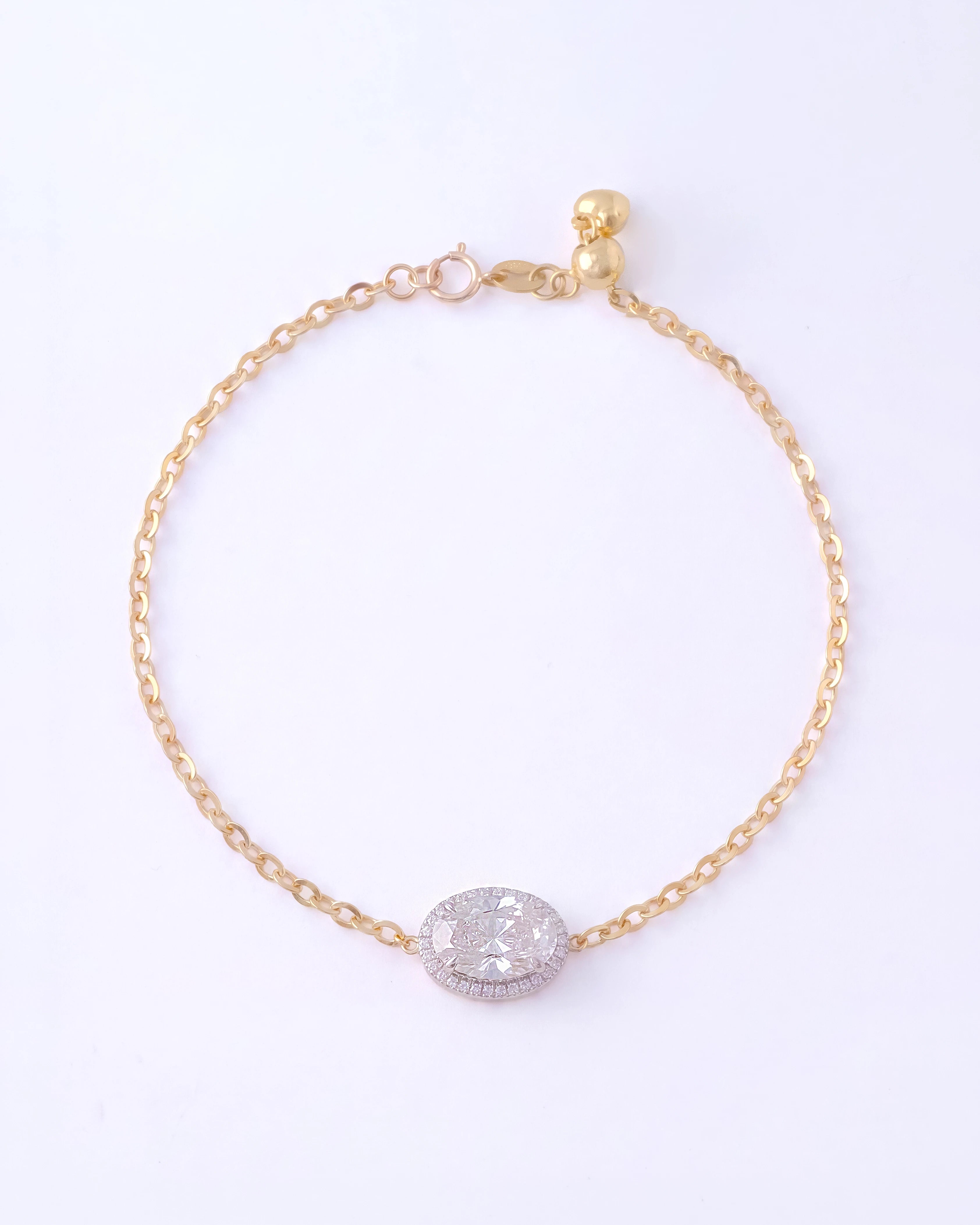 Lyra Oval Halo Bracelet