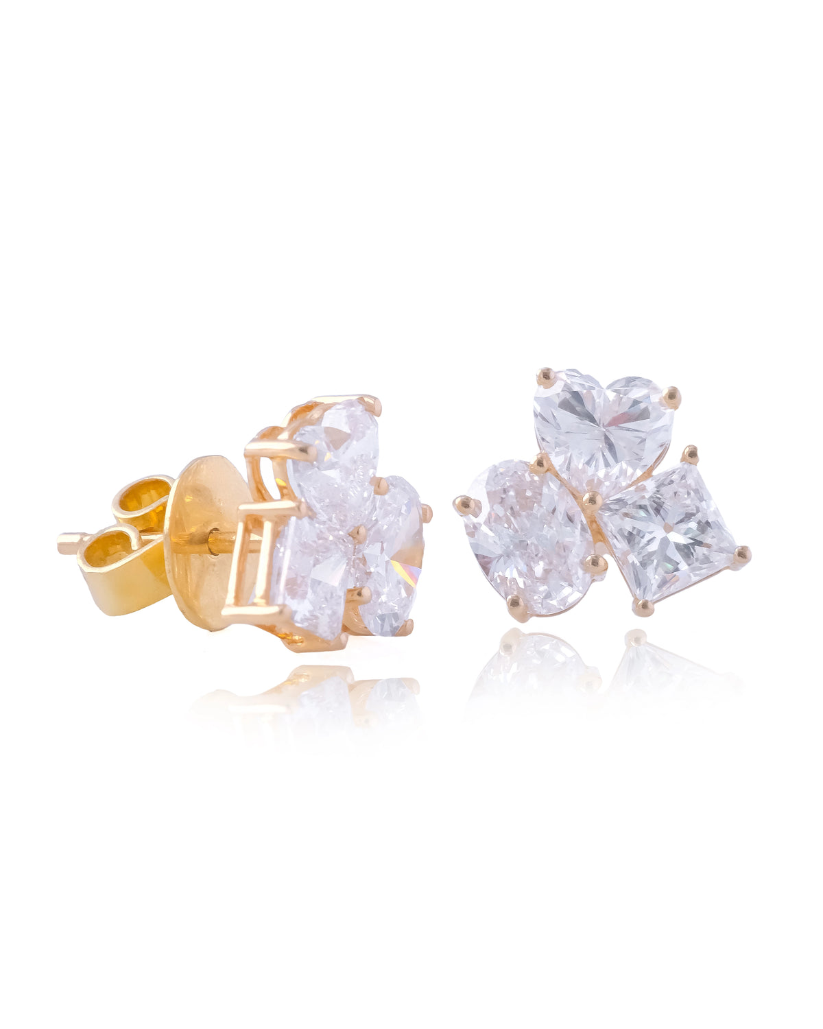Pixie Mixed Cut Lab-Grown Diamond Stud Earrings (3.1ct tw.)