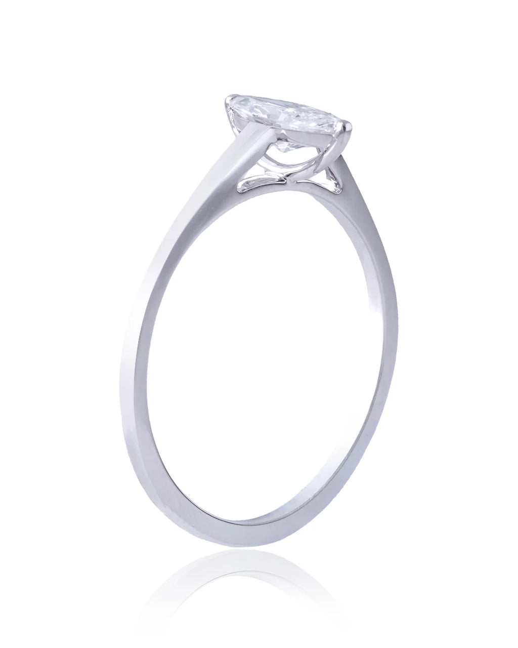 Lucie White Gold Lab-Grown Diamond Solitaire Ring (0.52ct tw.)
