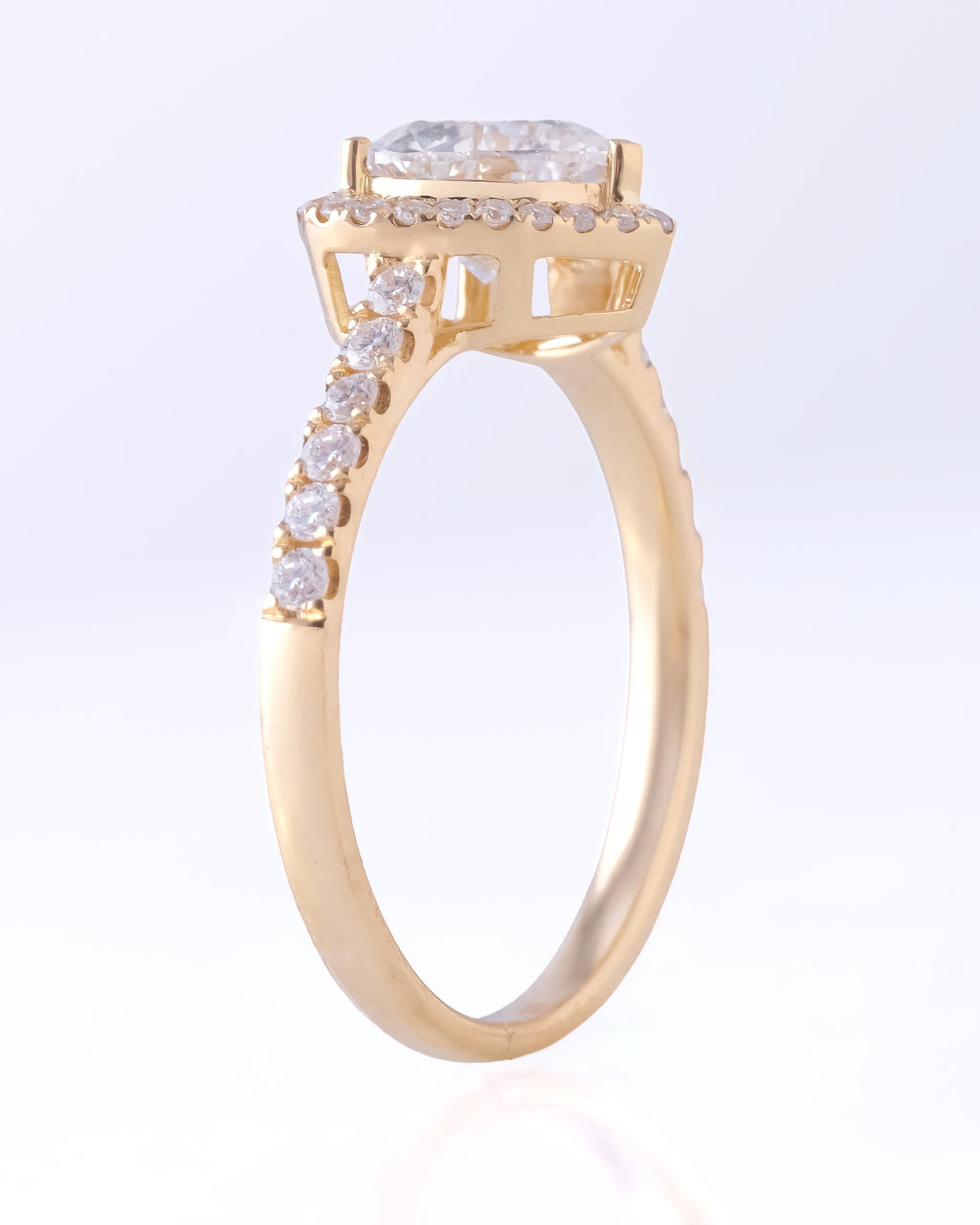1.04 ct Cornelia Halo and Accent Band
